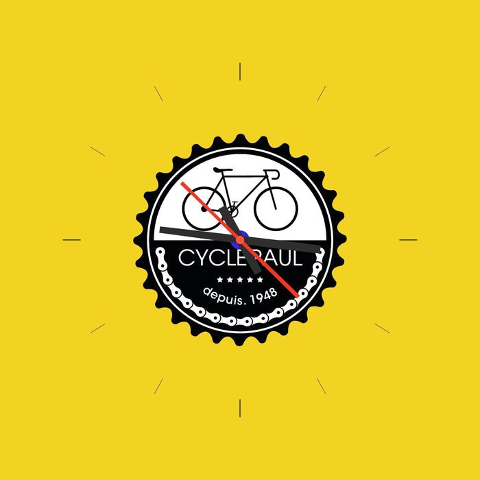 cycle paul logo reimagined as a clock