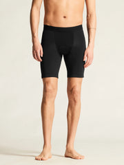 Man wearing black Craft Everyday Bike Liner Shorts, front view, with the length ending just above the knee