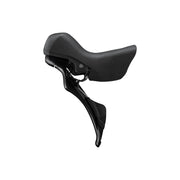 Black bicycle shifter on a white background