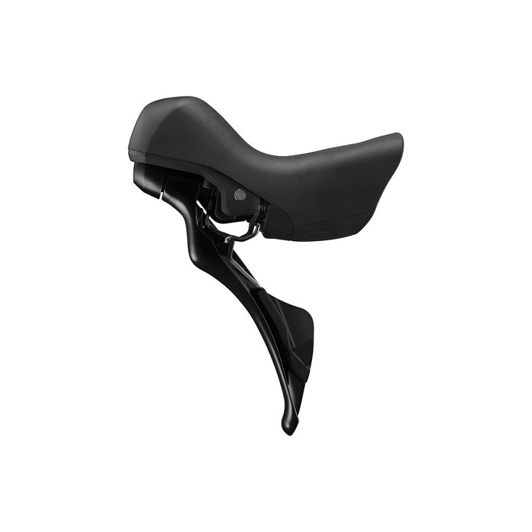 Black bicycle shifter on a white background