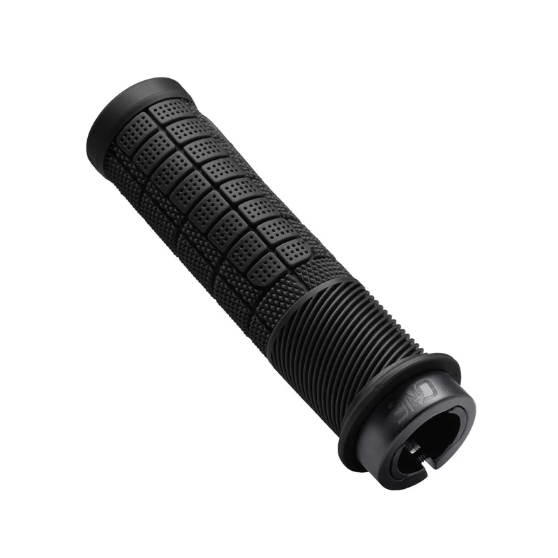 Black textured grip on a white background