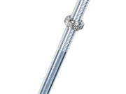Metal screw on a white background