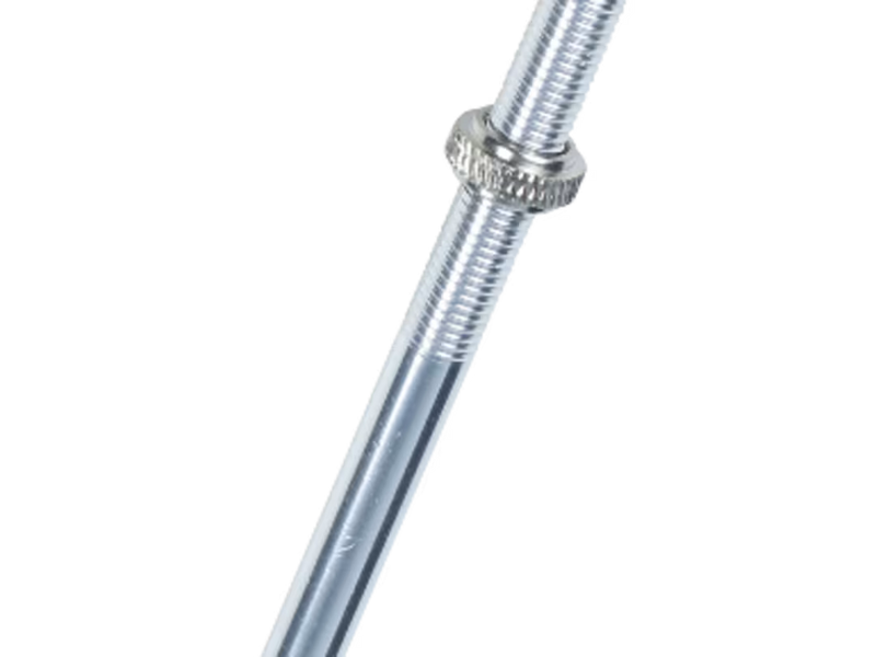 Metal screw on a white background