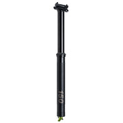 Black bicycle seat post with '150' marking on a white background