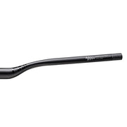 Black bicycle handlebar on a white background