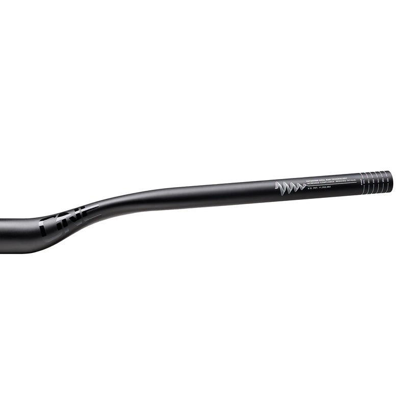 Black bicycle handlebar on a white background