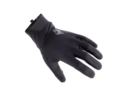 Fox Racing Ranger Fire Mountain Bike Gloves, back-of-hand view with Fox Racing logo detail, extended cuff and visible stitching on a transparent background
