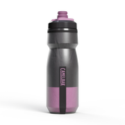purple and black water bottle product image with camelbak logo, front
