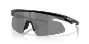 Sunglasses with a reflective lens on a transparent background