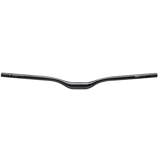 Black bicycle handlebar on a white background