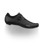 Black cycling shoe with 'fi'zi:k' branding on a white background
