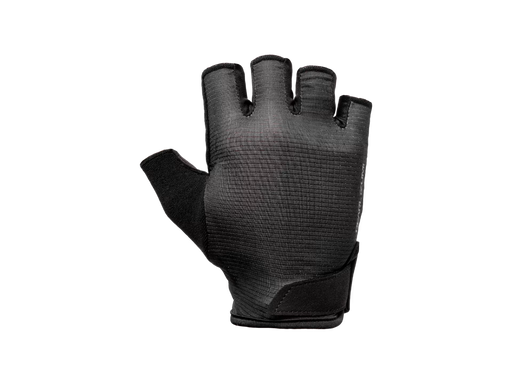 Black glove with mesh design on a white background