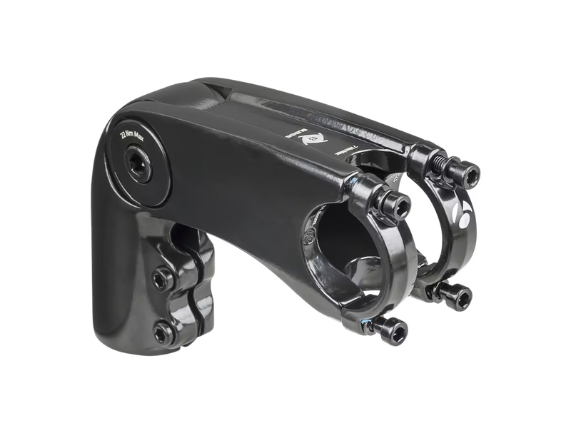 Front view of the 105 mm adjustable stem with the clamp tip positioned on the right.