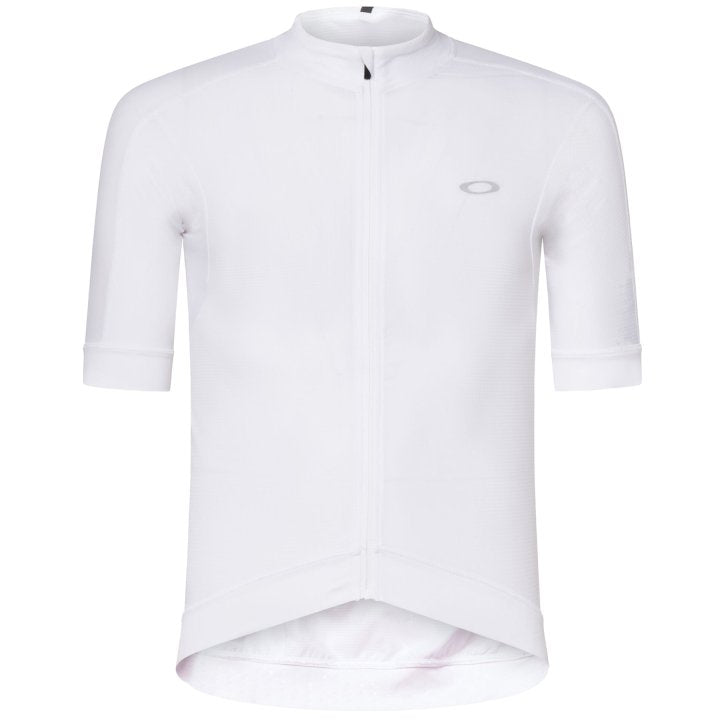 White cycling jersey on a white background