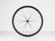 Black bicycle wheel with 'Halo' branding on a white background