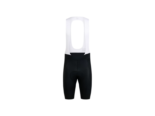 Rapha Men’s Core Cycling Bib Shorts, front view product shot / Cuissard à bretelles Rapha Core pour homme, vue avant en photo produit