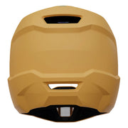 Lager Yellow Leatt MTB Gravity 1.0 Junior full-face helmet, back view on a white background