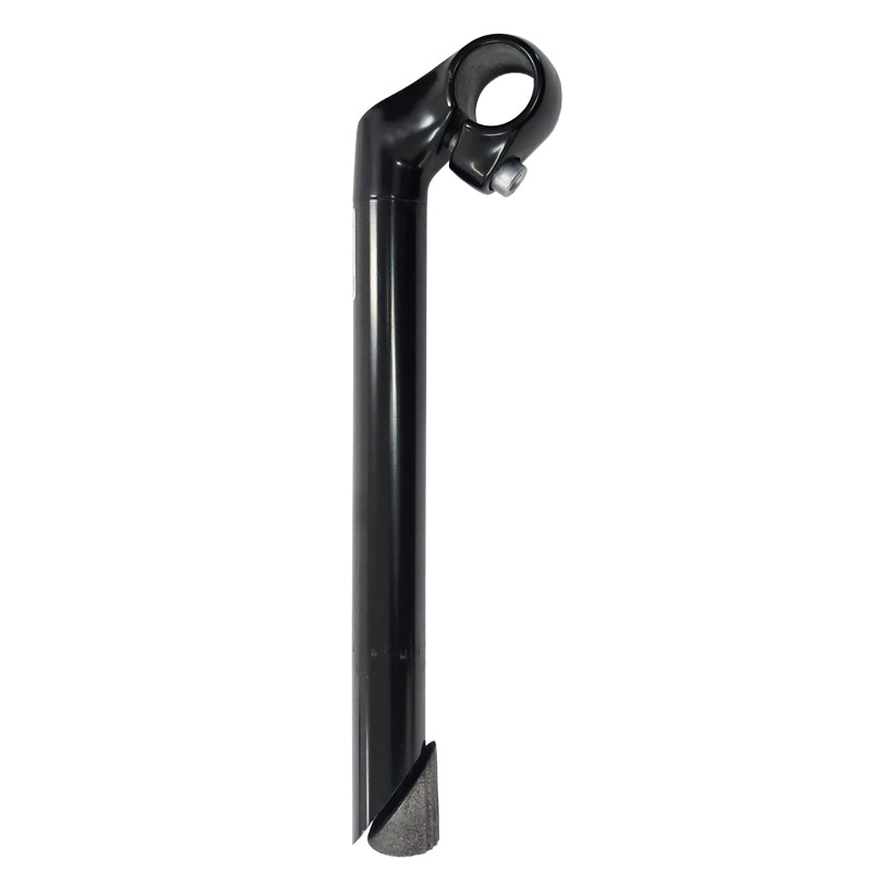 Black Damco Extra‑Long quill stem, 40 mm extension and 25.4 mm quill diameter, displayed on a white background.
