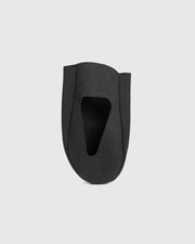 Assos Spring Fall Toe Cover P1 in black, rear view showing the opening for the heel