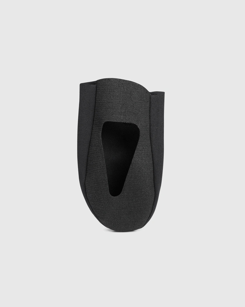 Assos Spring Fall Toe Cover P1 in black, rear view showing the opening for the heel