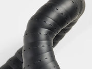 Close‑up of Perfline XL handlebar tape installed on a road bike, highlighting its tacky textured grip and perforated finish.