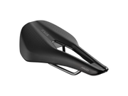 A black Grind ARGO bicycle saddle shown from a three-quarters perspective on a solid white background.