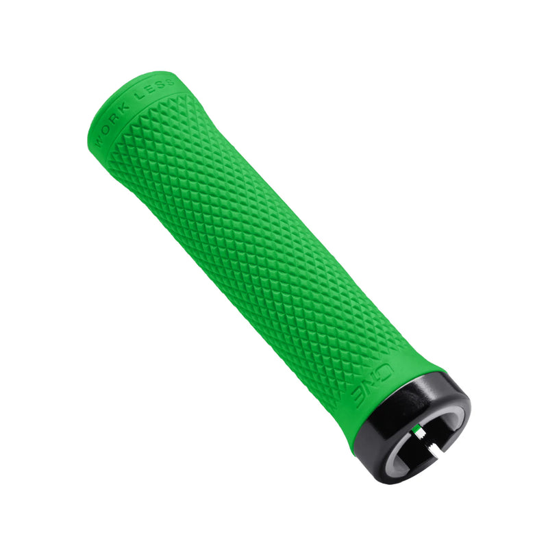 Green textured grip with black base on a white background