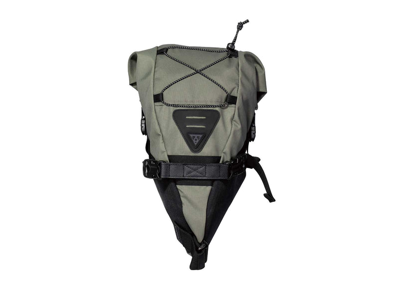 Gray and black backpack on a white background