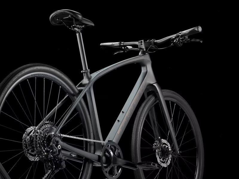 Bicycle on a black background