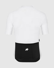 White long-sleeve shirt with a black pocket on a white background