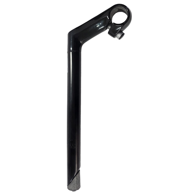 Black Damco Extra‑Long quill stem, 80 mm extension with a 22.2 mm quill, photographed on a white background.