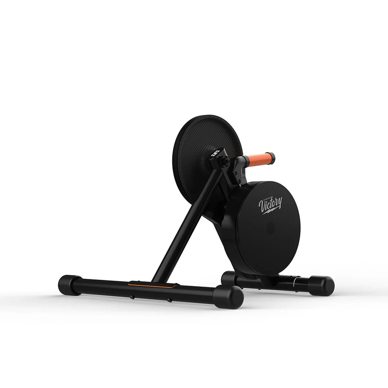 JetBlack Victory smart trainer angled left showing Victory logo side