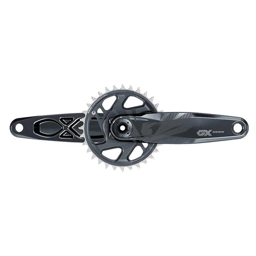 Bicycle crankset with sprocket on a white background