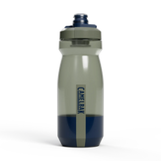 Green and Navy Water bottle with camelbak logo