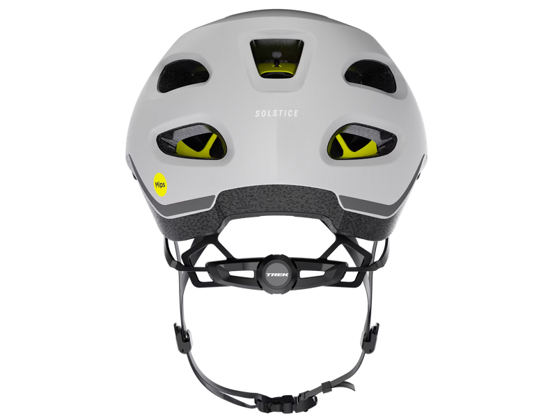 White helmet with black and yellow accents on a white background