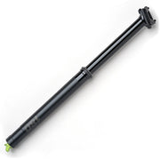 Black bicycle shock absorber on a white background