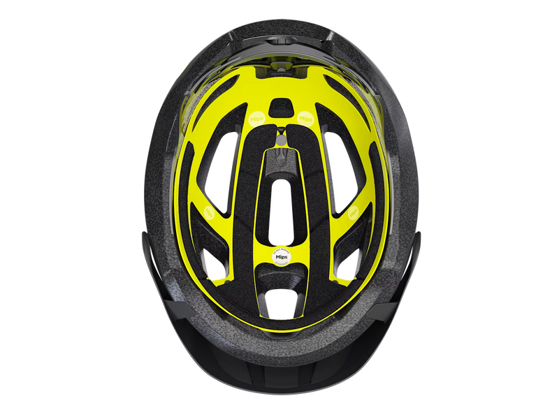 Yellow and black helmet on a transparent background