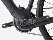 Product image of Trek road ebike Domane+ ALR 5 in black, close up on rear wheel