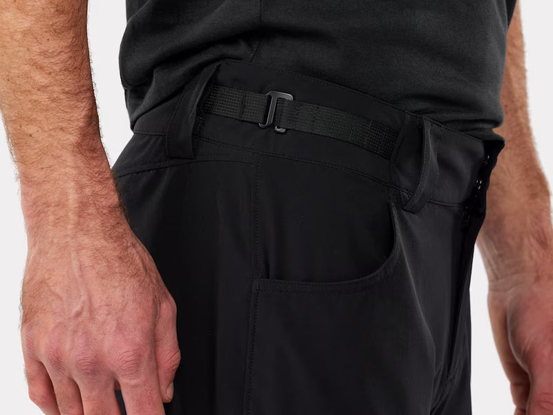 close up of waistband of trek mtb shorts