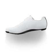 White cycling shoe on a white background