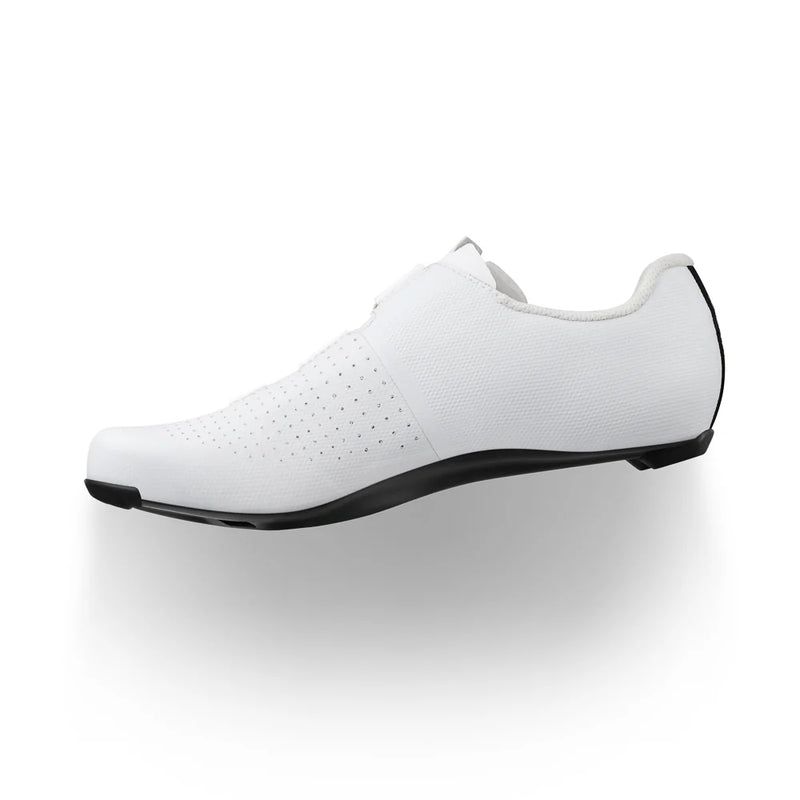 White cycling shoe on a white background