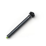 Black bicycle seat post on a white background