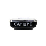 Side of of top of CatEye cycling computer, logo visible