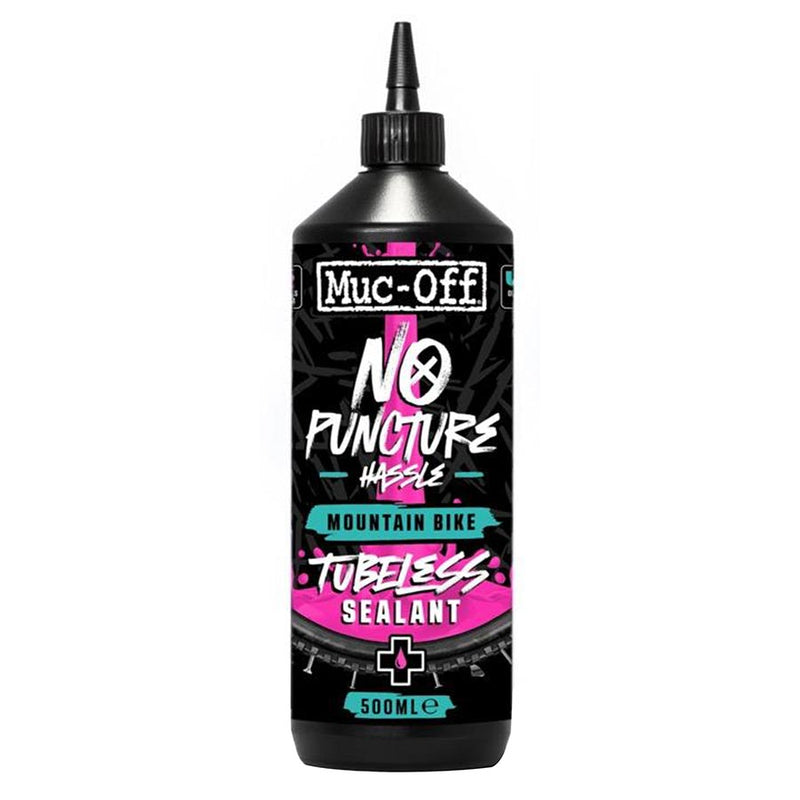 Muc-Off tubeless sealant bottle on a white background