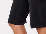 detailed breathing holes and logo at the bottom of trek mtb shorts