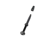 Two black screws on a white background