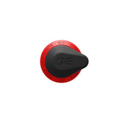 Black and red cap with 'ONE' branding on a white background