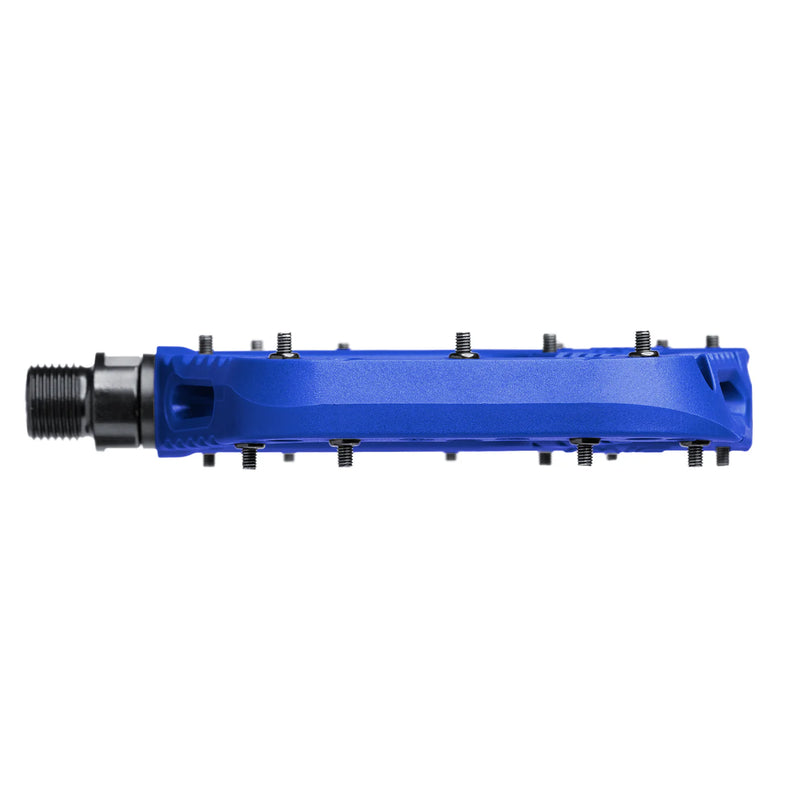 Blue mechanical component on a white background