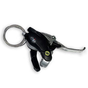 Shimano ST‑EF29 right shifter and V‑brake lever, 8‑speed model on a white background