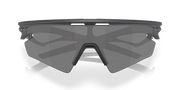 Gray sunglasses with a reflective surface on a transparent background